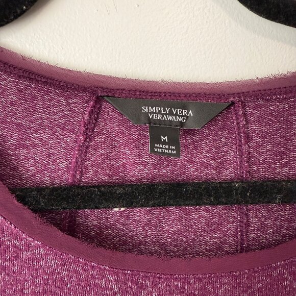 Simply Vera Vera Wang Womens Long Sleeve Asymmetrical Hem Top M - Picture 3 of 8